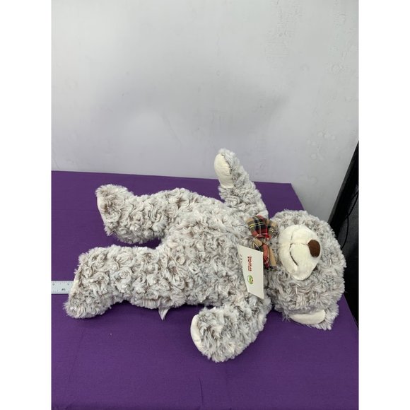 2017 Bears That Care FAO Schwartz 18 Inch Brown Icy Swirl Bear with Plaid Bowtie - Picture 12 of 14